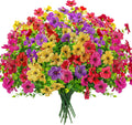 12 Bundles Artificial Flowers for Outdoors Fake Flowers Plants Spring S